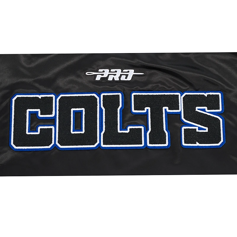 Blouson aviateur unisexe Pro Standard noir Indianapolis Colts Indiana Nights