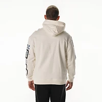 Unisex The Wild Collective  Cream Indianapolis Colts Stacked Graphic Sleeve Fleece Hoodie