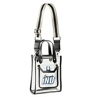 WEAR by Erin Andrews Sac à bandoulière transparent Indianapolis Colts Stadium avec pochette à monnaie