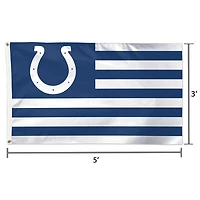 Drapeau de luxe WinCraft Indianapolis Colts 90 x 150 cm, style américain étoiles et rayures