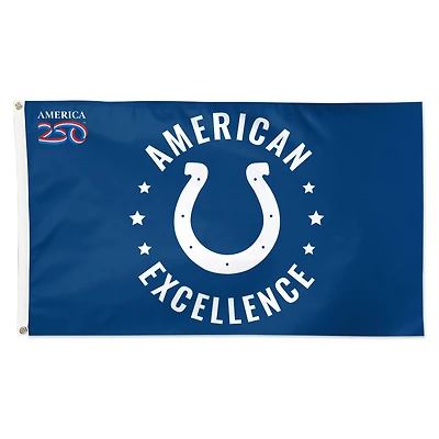 Drapeau de luxe WinCraft Indianapolis Colts 3' x 5' à une face America 250