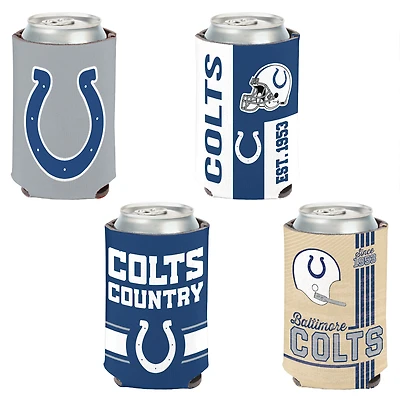 WinCraft Indianapolis Colts, paquet de 4, 12 oz. Ensemble refroidisseur de canettes
