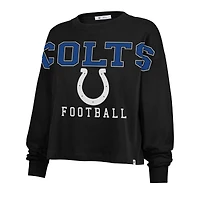 Women's '47 Black Indianapolis Colts Outreach City Oversized Long Sleeve T-Shirt