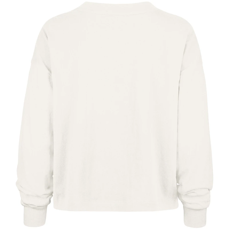 Women's '47 Cream Indianapolis Colts Muse Sydney Long Sleeve Cropped T-Shirt