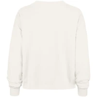 Women's '47 Cream Indianapolis Colts Muse Sydney Long Sleeve Cropped T-Shirt