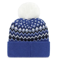 Women's '47 Royal Indianapolis Colts Elsa Cuffed Knit Hat with Pom