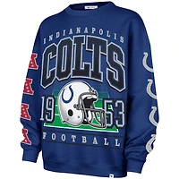Women's '47  Royal Indianapolis Colts Go Big Oversized Pullover Sweatshirt