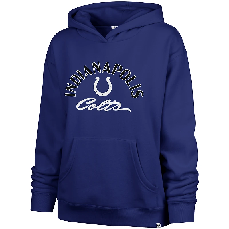 Women's '47 Royal Indianapolis Colts Whirlwind Naomi Pullover Hoodie