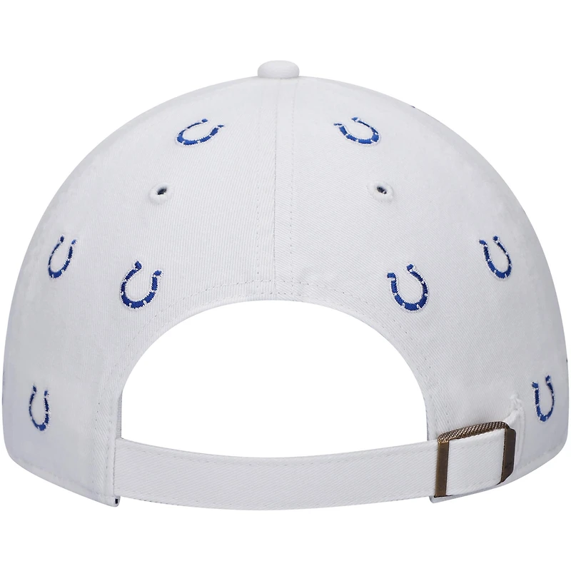 Women's '47 White Indianapolis Colts Confetti Clean Up Adjustable Hat