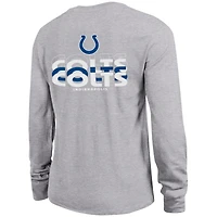 T-shirt à manches longues gris pour femme, championne des Indianapolis Colts