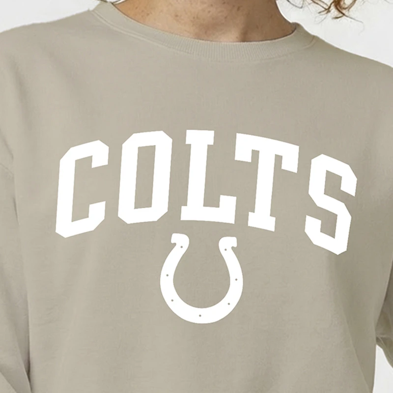 Women's Champion  Light Brown Indianapolis Colts Powerblend Cocoa Butter Fleece Sweatshirt