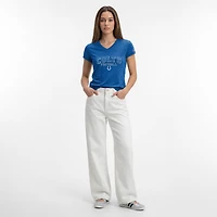 Women's Champion Royal Indianapolis Colts Triumph Tri-Blend V-Neck T-Shirt