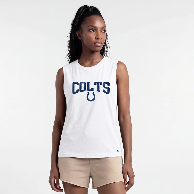 Débardeur blanc Champion pour femmes, Indianapolis Colts.