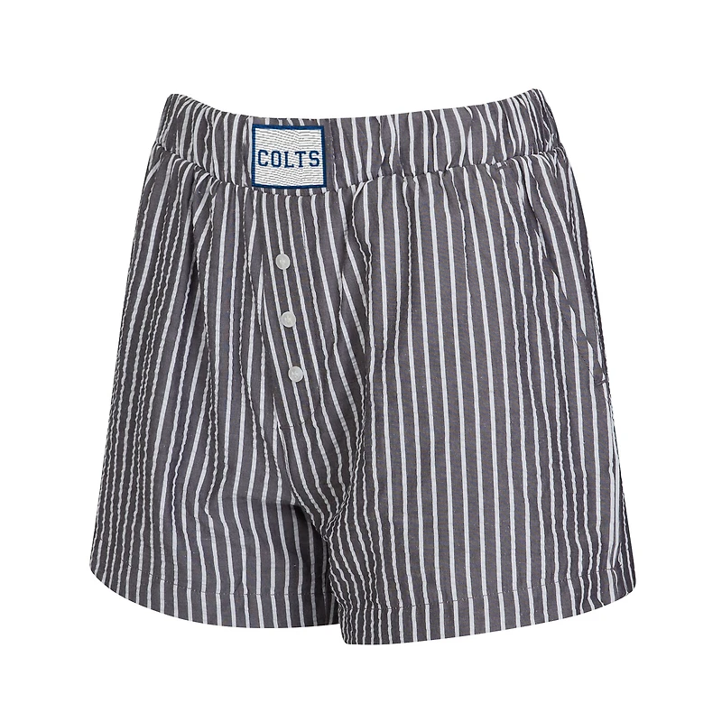 Women's Concepts Sport  Charcoal Indianapolis Colts Two-Pack Stripes and Solids Boxer Shorts Set