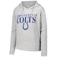 Women's Concepts Sport Gray Indianapolis Colts Juniper Long Sleeve Hoodie Top & Shorts Set