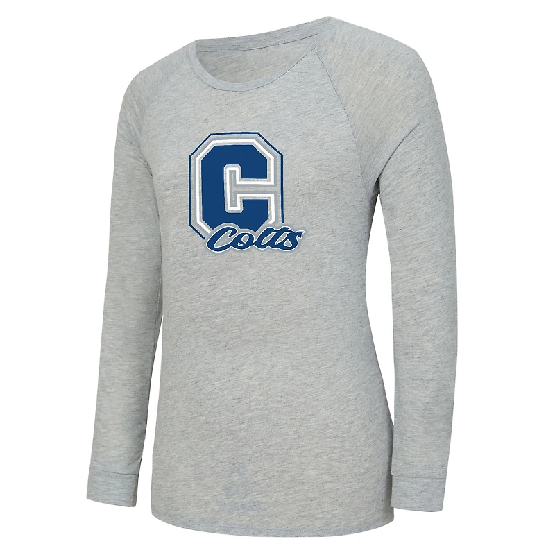 Women's Concepts Sport  Heather Gray/Royal Indianapolis Colts Regulate Plaid Long-Sleeve T-Shirt & Shorts Sleep Set