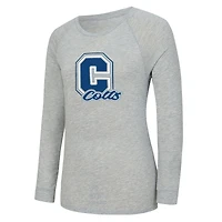 Women's Concepts Sport  Heather Gray/Royal Indianapolis Colts Regulate Plaid Long-Sleeve T-Shirt & Shorts Sleep Set