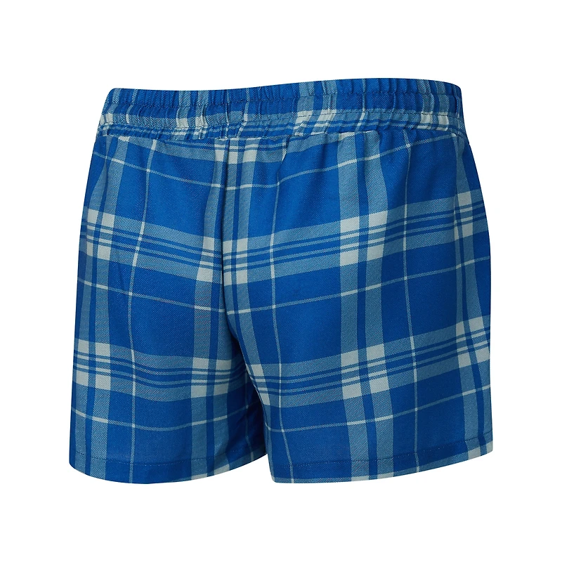 Ensemble de nuit pour femme Concepts Sport gris chiné/bleu royal Indianapolis Colts Regulate Plaid avec t-shirt à manches longues et short