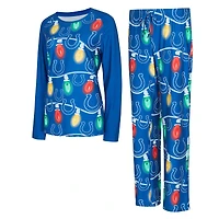 Women's Concepts Sport Indianapolis Colts Garland Knit Raglan Long Sleeve Top & Pants Set