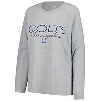 Ensemble t-shirt à manches longues et short raglan pour femme Concepts Sport Royal/Gray Indianapolis Colts Petition