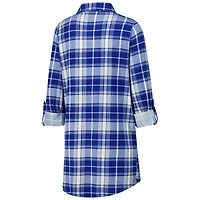 Chemise de nuit en tricot à carreaux Ashford Sport Royal Indianapolis Colts pour femme