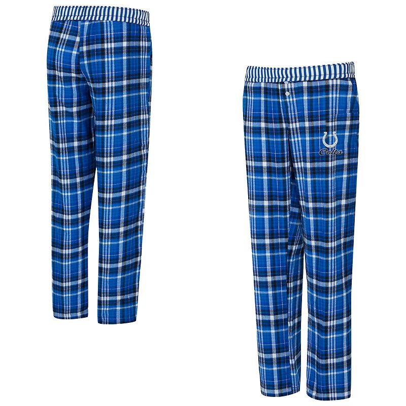 Women's Concepts Sport Royal Indianapolis Colts Laney Plaid Tri-Blend Pants