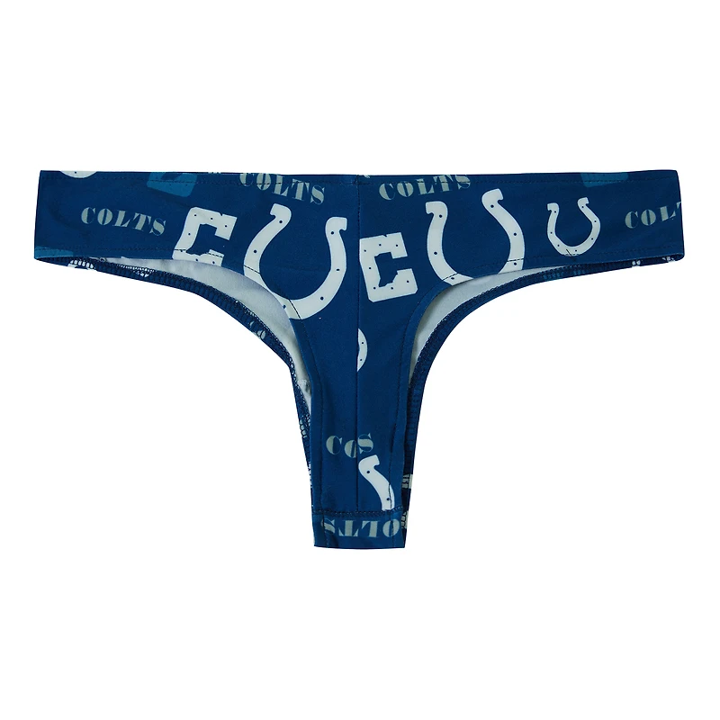 Women's Concepts Sport Royal Indianapolis Colts Mosaic All Over Print Thong