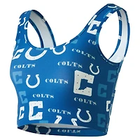 Brassière Concepts Sport Royal Indianapolis Colts à imprimé mosaïque pour femme