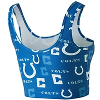 Brassière Concepts Sport Royal Indianapolis Colts à imprimé mosaïque pour femme