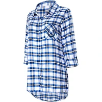 Concepts Sport Chemise de nuit à carreaux pour femmes Royal Indianapolis Colts Sienna