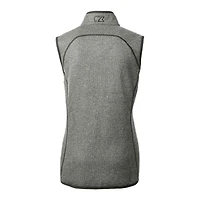 Women's Cutter & Buck  Heather Gray Indianapolis Colts Helmet Logo Mainsail Sweater-Knit Full-Zip Vest