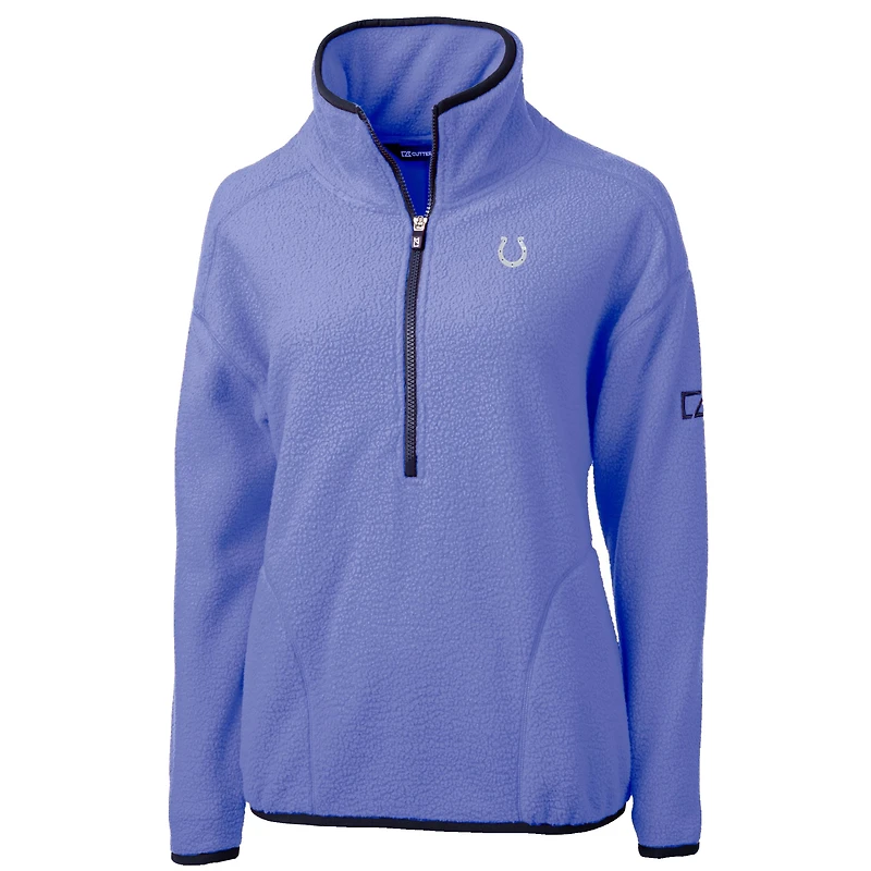 Women's Cutter & Buck Lavender Indianapolis Colts Cascade Eco Fleece Half-Zip Jacket