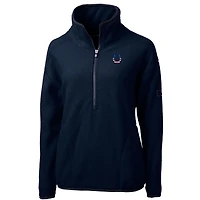 Women's Cutter & Buck Navy Indianapolis Colts Americana Cascade Eco Sherpa Fleece Half-Zip Pullover Jacket