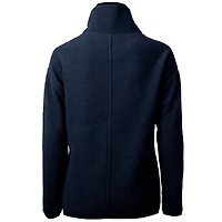 Women's Cutter & Buck Navy Indianapolis Colts Americana Cascade Eco Sherpa Fleece Half-Zip Pullover Jacket