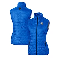 Women's Cutter & Buck  Royal Indianapolis Colts Helmet Logo Rainier PrimaLoft Eco Insulated Full-Zip Puffer Vest
