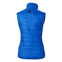 Women's Cutter & Buck  Royal Indianapolis Colts Helmet Logo Rainier PrimaLoft Eco Insulated Full-Zip Puffer Vest