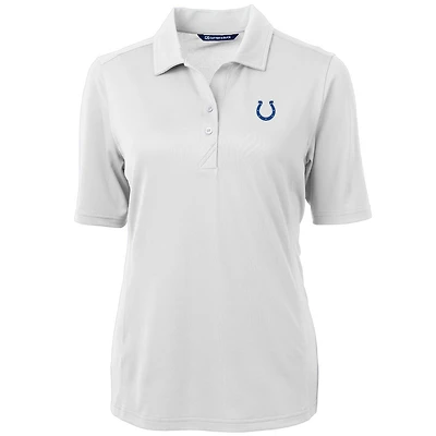 Women's Cutter & Buck White Indianapolis Colts Virtue Eco Pique Recycled Polo