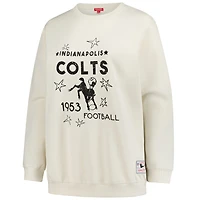 Sweat-shirt Fanatics Cream pour femme, grande taille, motif étoile filante des Indianapolis Colts