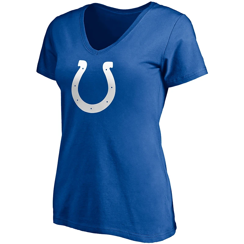 Fanatics pour femmes Jonathan Taylor Royal Indianapolis Colts Player Icon Nom et numéro T-shirt à col en V