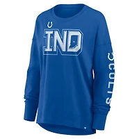 T-shirt à manches longues Fanatics Royal Indianapolis Colts Hometown Legacy pour femme