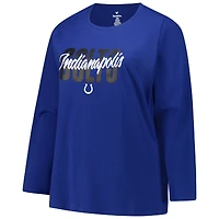 Women's Fanatics Royal Indianapolis Colts Long Sleeve Scoop Neck T-Shirt