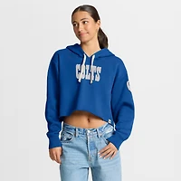 Sweat à capuche court surdimensionné Fanatics Royal Indianapolis Colts pour femme