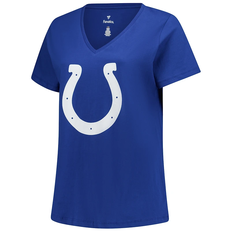 Women's Fanatics Tyler Warren Royal Indianapolis Colts Plus Name & Number V-Neck T-Shirt
