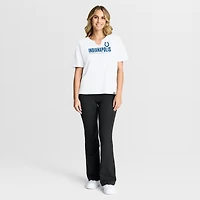T-shirt boxy blanc fanatique pour femme des Indianapolis Colts Redzone