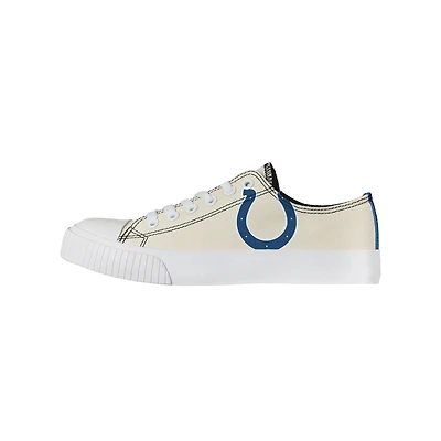 Chaussures en toile FOCO Indianapolis Colts basses pour femmes, crème
