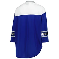 Women's G-III 4Her by Carl Banks Royal/White Indianapolis Colts Double Team 3/4-Sleeve Lace-Up T-Shirt