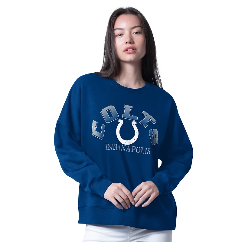 Sweat-shirt surdimensionné G-III 4Her par Carl Banks Royal Indianapolis Colts pour femme