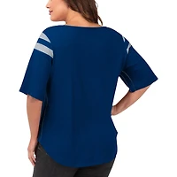 Women's G-III 4Her by Carl Banks Royal Indianapolis Colts Plus Linebacker T-Shirt