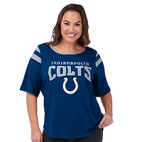 T-shirt Linebacker G-III 4Her by Carl Banks Royal Indianapolis Colts pour femme