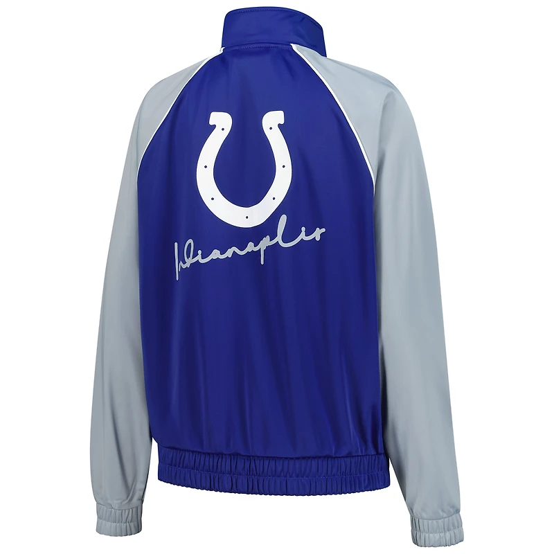 Veste de survêtement zippée G-III 4Her par Carl Banks Royal Indianapolis Colts Replay pour femme
